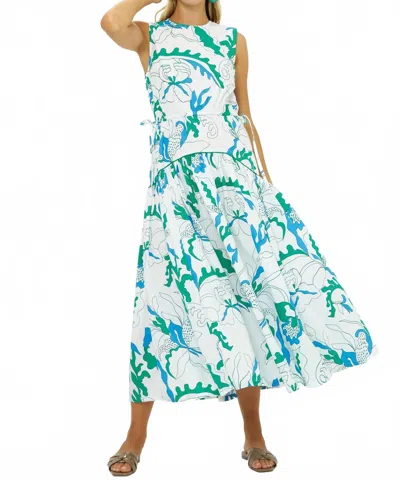 Oliphant Orchid Maxi Dress In Orchid Green In Orange