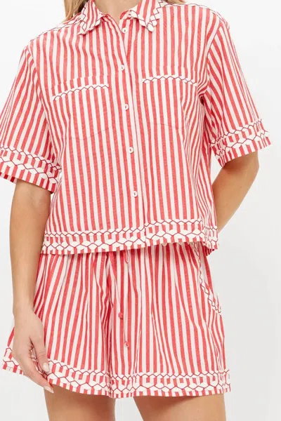 Oliphant Riley Shorts In Sconset Red In Multi