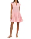 Oliphant Roll Sleeve Dress In Bahama Pink In Multi