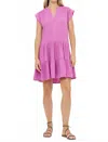 Oliphant Roll Sleeve Dress In Bahama Purple In Purple