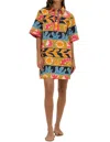 Oliphant Shirt Dress In Canyon Red In Multi