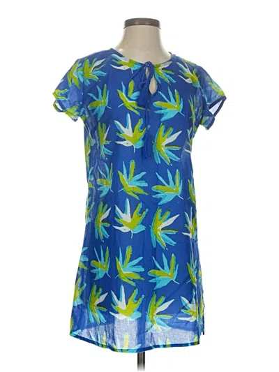 Pre-owned Oliphant Short Sleeve Blouse In Blue