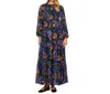 Oliphant Smocked Top Maxi Dress In Turin Peri In Blue