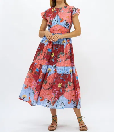 Oliphant Stockholm Midi Dress In Sienna In Gold