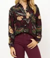 Oliphant Turin Wine Button Down Blouse In Pink