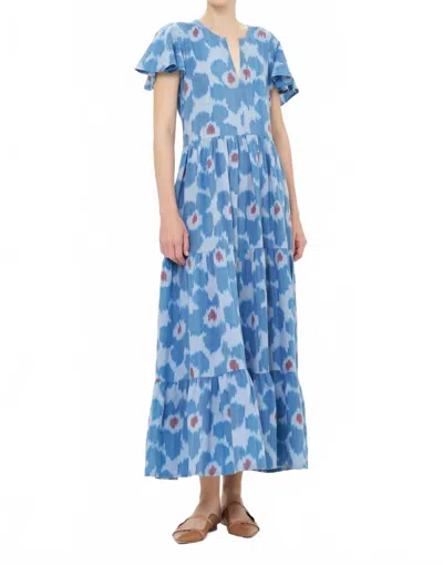 Oliphant V-neck Maxi Dress In Jinja In Blue