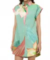 Oliphant Women's Mini Dress In Hibiscus Sage In Multi