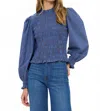 Oliphant Women's Willow Top In Morgan Blue In Blue