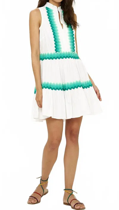 Oliphant Yoke Dress In Pacifica In White