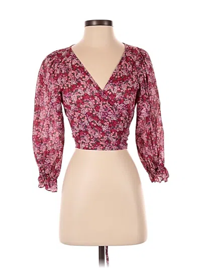 Pre-owned Olivaceous 3/4 Sleeve Blouse In Pink