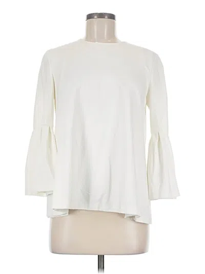 Pre-owned Olivaceous 3/4 Sleeve Top Ivory Boatneck Tops