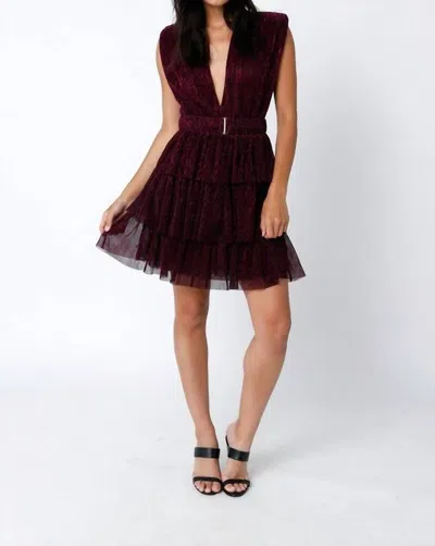 Olivaceous Alexa Dress In Magenta In Pink