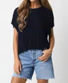 Olivaceous Alina Knit Top In Dark Navy In Blue