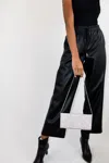 Olivaceous All Day Leather Pants In Black In Black