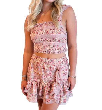 Olivaceous All The Love Skirt In Pink