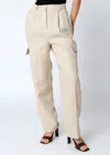 Olivaceous Arya Linen Cargo Pants In Natural In Neutral