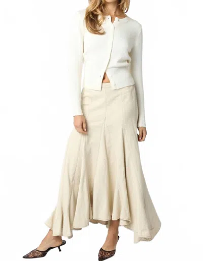 Olivaceous Ava Maxi Skirt In Beige In Neutral