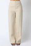 Olivaceous Blair Linen Pants In Beige In Neutral