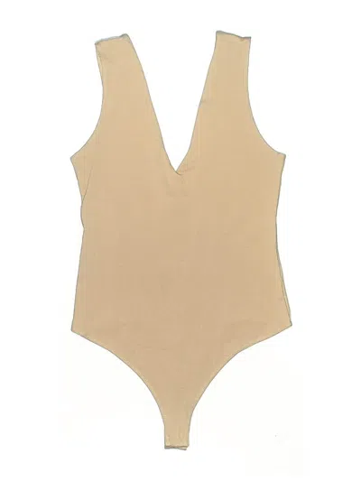 Pre-owned Olivaceous Bodysuit In Tan