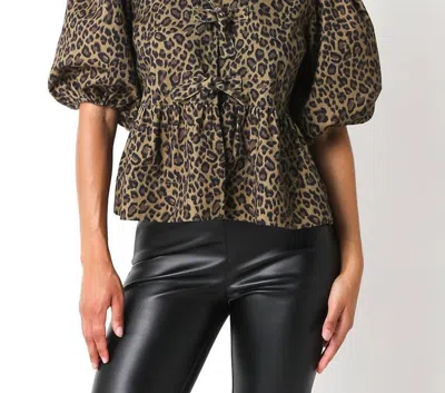 Olivaceous Camille Top In Brown