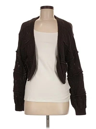 Pre-owned Olivaceous Cardigan Sweater In Brown