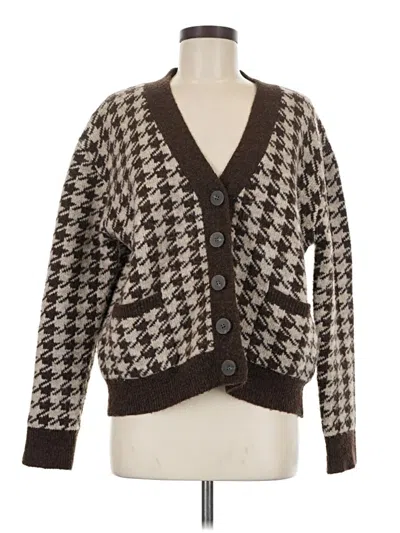 Pre-owned Olivaceous Cardigan Sweater In Brown