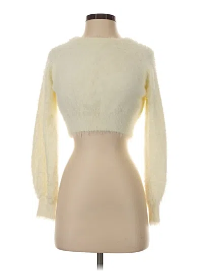 Pre-owned Olivaceous Cardigan Sweater In Ivory