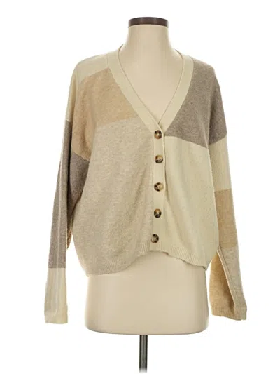 Pre-owned Olivaceous Cardigan Sweater In Tan