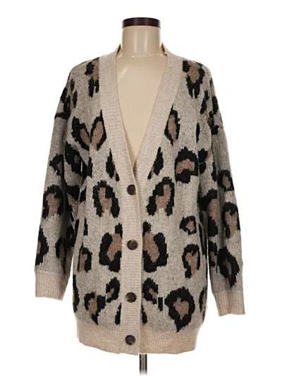 Pre-owned Olivaceous Cardigan Sweater In Tan