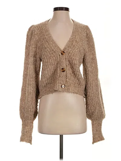 Pre-owned Olivaceous Cardigan Sweater In Tan