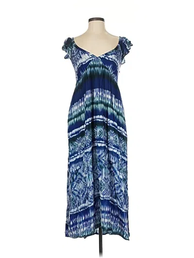 Pre-owned Olivaceous Casual Dress In Blue