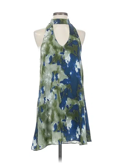 Pre-owned Olivaceous Casual Dress In Blue