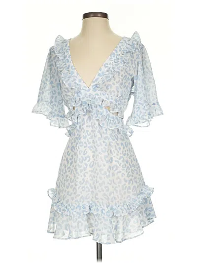 Pre-owned Olivaceous Casual Dress In Blue