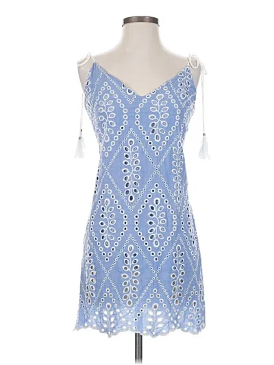 Pre-owned Olivaceous Casual Dress In Blue