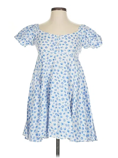 Pre-owned Olivaceous Casual Dress In Blue