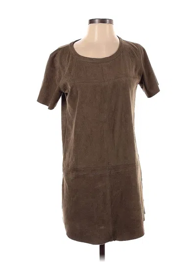 Pre-owned Olivaceous Casual Dress In Brown