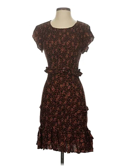 Pre-owned Olivaceous Casual Dress In Brown
