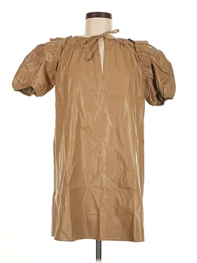 Olivaceous Casual Dress In Brown