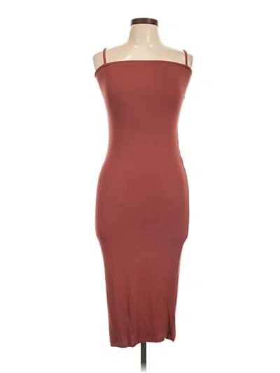 Pre-owned Olivaceous Casual Dress In Brown