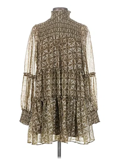Pre-owned Olivaceous Casual Dress In Brown