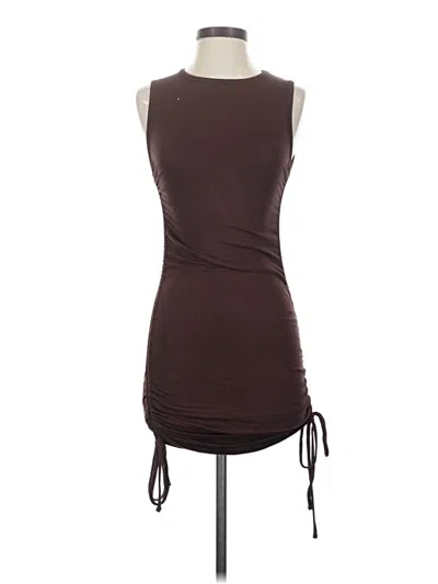 Pre-owned Olivaceous Casual Dress In Brown