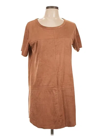 Pre-owned Olivaceous Casual Dress In Brown