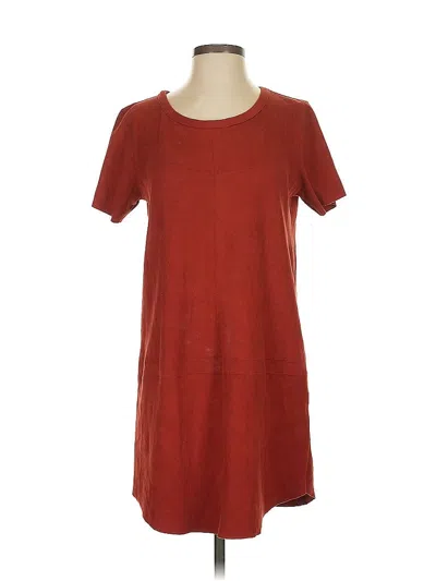 Pre-owned Olivaceous Casual Dress In Burgundy