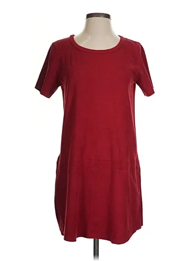 Pre-owned Olivaceous Casual Dress In Burgundy