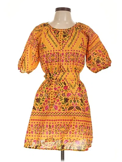 Pre-owned Olivaceous Casual Dress In Orange