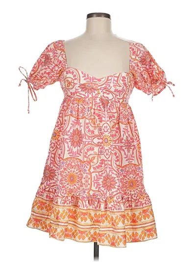 Pre-owned Olivaceous Casual Dress In Orange