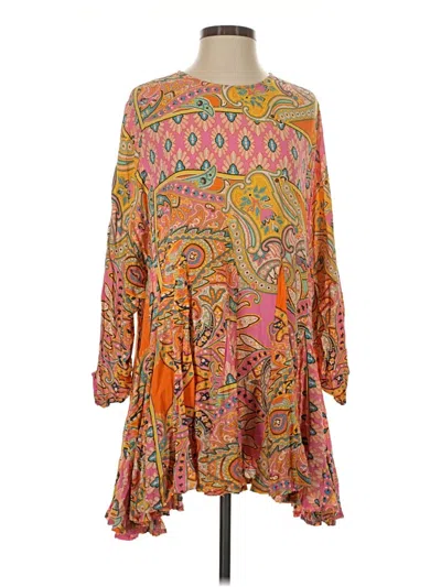 Pre-owned Olivaceous Casual Dress In Orange