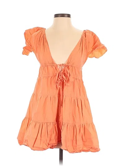 Pre-owned Olivaceous Casual Dress In Orange