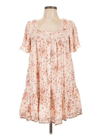 Pre-owned Olivaceous Casual Dress In Tan