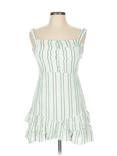 Pre-owned Olivaceous Casual Dress In White